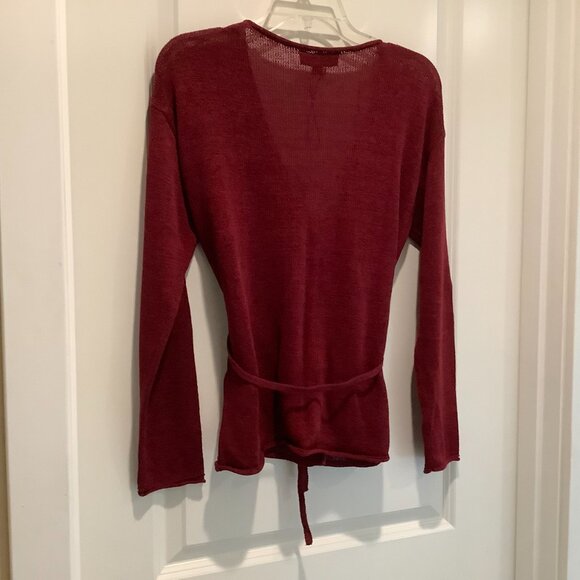 NWT - Zara Linen Cardigan, Maroon, size small - Picture 3 of 5